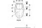Pisuar Geberit Flow,dopływ z tyłu, odpływ do tyłu, biała