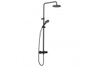 Zestaw natryskowy z termostatem DN15 Dual Shower System, Kludi Dive S, czarny mat