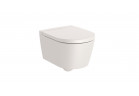 Miska podwieszana WC Roca Rimless Round Compacto, 37x48cm, bez kołnierza,  beżowa