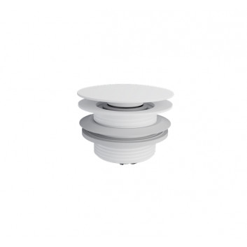 Korek wannowy Excellent, click-clack - biały mat