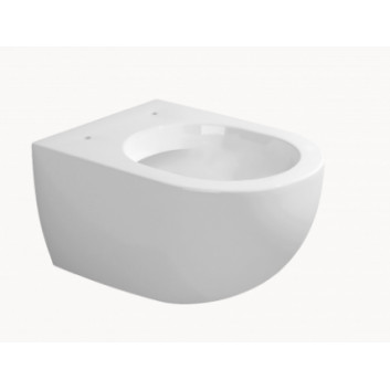 Miska wisząca WC Flaminia Link 56 x 36 x 20 cm, czarna na zewnątrz/biała wewnątrz, zdobienie, goclean- sanitbuy.pl