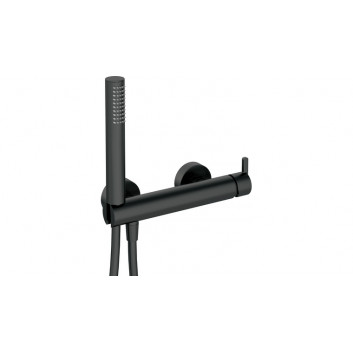 Bateria bidetowa podtynkowa ze słuchawką typu bidetta, Deante Silia, nero