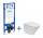 Zestaw podtynkowy Roca DUPLO ONE + miska WC podwieszana GAP ROUND COMPACTO RIMLESS z deską SLIM, biała