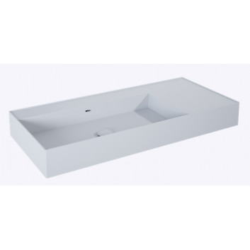 Umywalka ścienna lewa 80x45.5cm, Elita Solid-Surface, biały mat