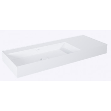 Umywalka ścienna lewa 80x45.5cm, Elita Solid-Surface, biały mat