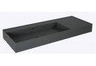 Umywalka ścienna lewa 120.5x45.5cm, Elita Solid-Surface, anthracite mat