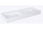 Umywalka ścienna lewa DUO 120.5x45.5cm, Elita Solid-Surface, biały mat