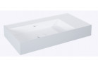 Umywalka ścienna lewa  80.5x45.5cm, Elita Solid-Surface, biały mat/stone mat