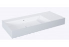 Umywalka ścienna lewa  100.5x45.5cm, Elita Solid-Surface, biały mat/anthracite mat