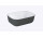 Umywalka nablatowa  45.5x32.5cm, Elita Reni, white hg/anthracite mat