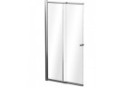 Parawan nawannowy Besco Easy Slide Black, 100x150cm, 2-skrzydłowe, uniwersalny, profil chrom
