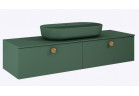 Komoda Look Slim 160 2S, Elita, forest green mat