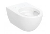 Miska wc Geberit Acanto wisząca 53x35 cm, lejowa, ukryte mocowania, TurboFlush, z powłoką KeraTect - biała