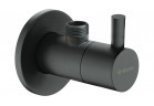 Zawór kątowy z głowicą ceramiczną 1/2 - nero (czarny mat)