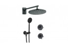Zestaw prysznicowy podtynkowy, Deante Temisto - nero (czarny mat)