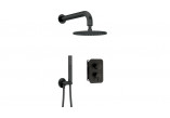 Zestaw prysznicowy podtynkowy z BOXem mieszaczowym i głowicą natryskową, Deante Silia - nero (czarny mat)