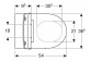 Miska wisząca WC Geberit ONE, TurboFlush, z deską sedesową, biały