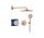 Zestaw prysznicowy  podtynkowy z deszczownicą Rainshower mono 310 , Grohe Essence, brushed warm sunset