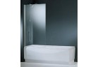 Parawan nawannowy Novellini Aurora 1 - 70x150 cm, składany, profil srebrny, szkło aqua