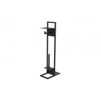 Uchwyt na papier toaletowy ścienny z półką , Deante Mokko, nero