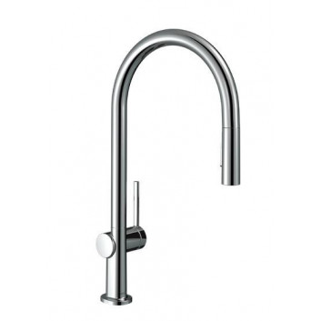 Bateria kuchenna Hansgrohe Talis M54 220 1jet, stojąca, obracana wylewka, Stal Szlachetna Finish