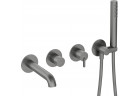 Bateria wannowa Deante Silia 4-otworowa podtynkowa - titanium