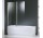 Parawan nawannowy Novellini Aurora 2 - 120x150 cm, profil srebrny, szkło satyna
