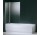 Parawan nawannowy Novellini Aurora 3 z elementem stałym - 98x150 cm, profil biały, szkło przeźroczyste