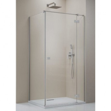 Ścianka boczna S1 70 Radaway Essenza New Black KDJ 66.7-68.2-200cm, profil czarny, szkło przejrzyste