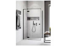 Drzwi prysznicowe Radaway Essenza Black KDJ 120 cm, lewe, szkło przezroczyste z powłoką Easy Clean, profil czarny mat