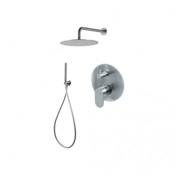 System natryskowy Demm Drake, podtynkowy, 2 wyjścia wody, deszczownica 20cm, chrom