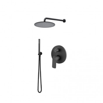 Zestaw natryskowy Vema Slate, podtynkowy, 2 wyjścia wody, deszczownica 20cm, chrom