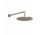 Deszczownica Gessi Anello, okrągła, 250mm, regulowana, z ramieniem ściennym 358mm - Finox Brushed Nickel