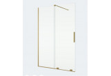Ścianka walk-in Sanswiss Ronal Amalia D35S2, 120x200 cm, uniwersalna, wolnostojąca dwuczęściowa z elementem przesuwnym - szkło przeźroczyste, profil złoty szczotkowany