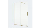 Ścianka walk-in Sanswiss Ronal Amalia D35S2, 120x200 cm, uniwersalna, wolnostojąca dwuczęściowa z elementem przesuwnym - szkło przeźroczyste, profil złoty szczotkowany