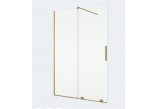 Ścianka walk-in Sanswiss Ronal Amalia D35S2, 120x200 cm, uniwersalna, wolnostojąca dwuczęściowa z elementem przesuwnym - szkło przeźroczyste, profil złoty szczotkowany