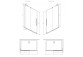 Kabina prysznicowa Radaway Furo-SL Walk-in 1200x2000mm, wersja prawa, profil czarny