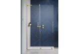 Kabina prysznicowa Radaway Furo-SL Brushed Gold Walk-in 1200x2000 mm, wersja prawa - szkło przejrzyste, profil złoty szczotkowany