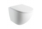 Miska WC Omnires Ottawa Comfort 54x36,5 cm wisząca, bezkołnierzowa, z deską wolnoopadającą - biały mat