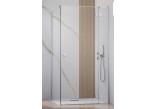 Drzwi prysznicowe Radaway Essenza New KDJ 120 cm, prawe - szkło przezroczyste z powłoką Easy Clean, profil GunMetal