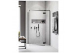 Drzwi prysznicowe Radaway Essenza Black KDJ 100 cm, prawe - szkło przeźroczyste z powłoką Easy Clean, profil czarny mat