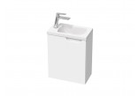 Szafka pod umywalkę mini Ravak SD Classic II 40x22x50 cm, wisząca, wersja lewa - biały połysk