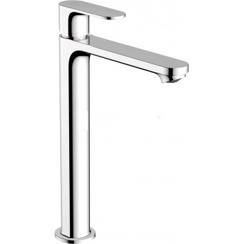 Jednouchwytowa bateria umywalkowa 80 z kompletem odpływowym z cięgłem, Hansgrohe Rebris S - Chrom 