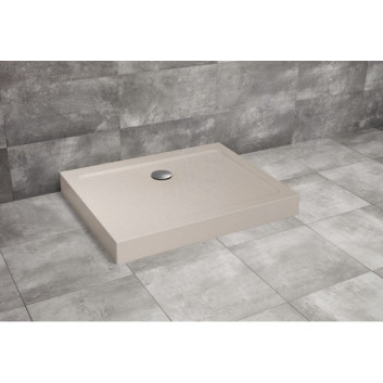 Brodzik prostokątny Radaway Doros F, 120x90cm, akrylowy, stone antracytowy