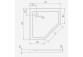 Brodzik prostokątny Radaway Doros F, 140x80cm, akrylowy, stone white