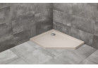 Brodzik pięciokątny lewy Radaway Doros PT E 100x80cm - stone kaszmirowy