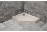 Brodzik pięciokątny lewy z obudową Radaway Doros PT E Compact 100x80cm biały