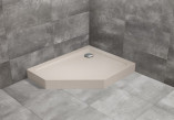 Brodzik pięciokątny lewy z obudową Radaway Doros PT E Compact 100x80cm - stone kaszmirowy