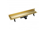 Odpływ liniowy Laveo Basso przyścienny 70 cm - wykończenie złote