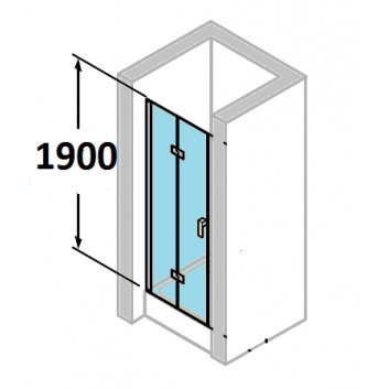 Drzwi prysznicowe Huppe Design 501 - składane, szer. 800 mm- sanitbuy.pl